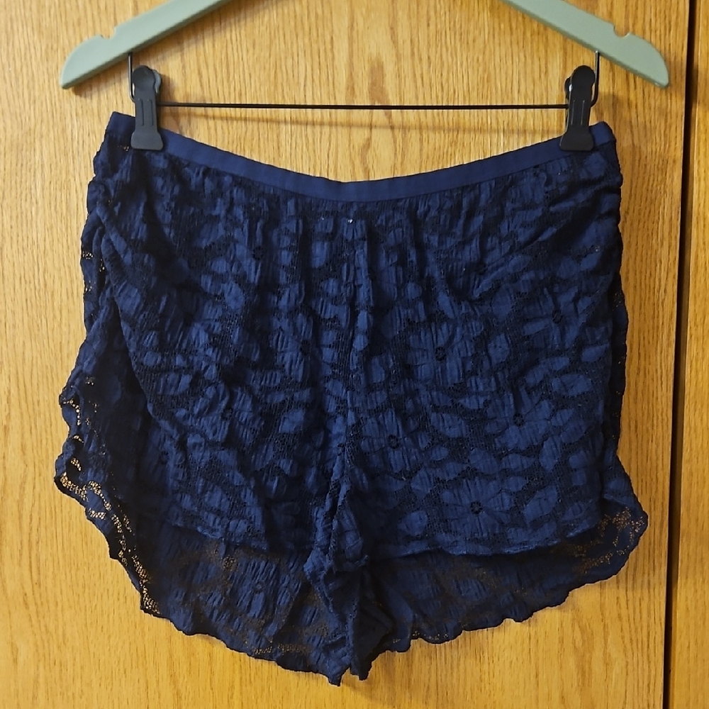Aerie Deep Blue Lace Shorts